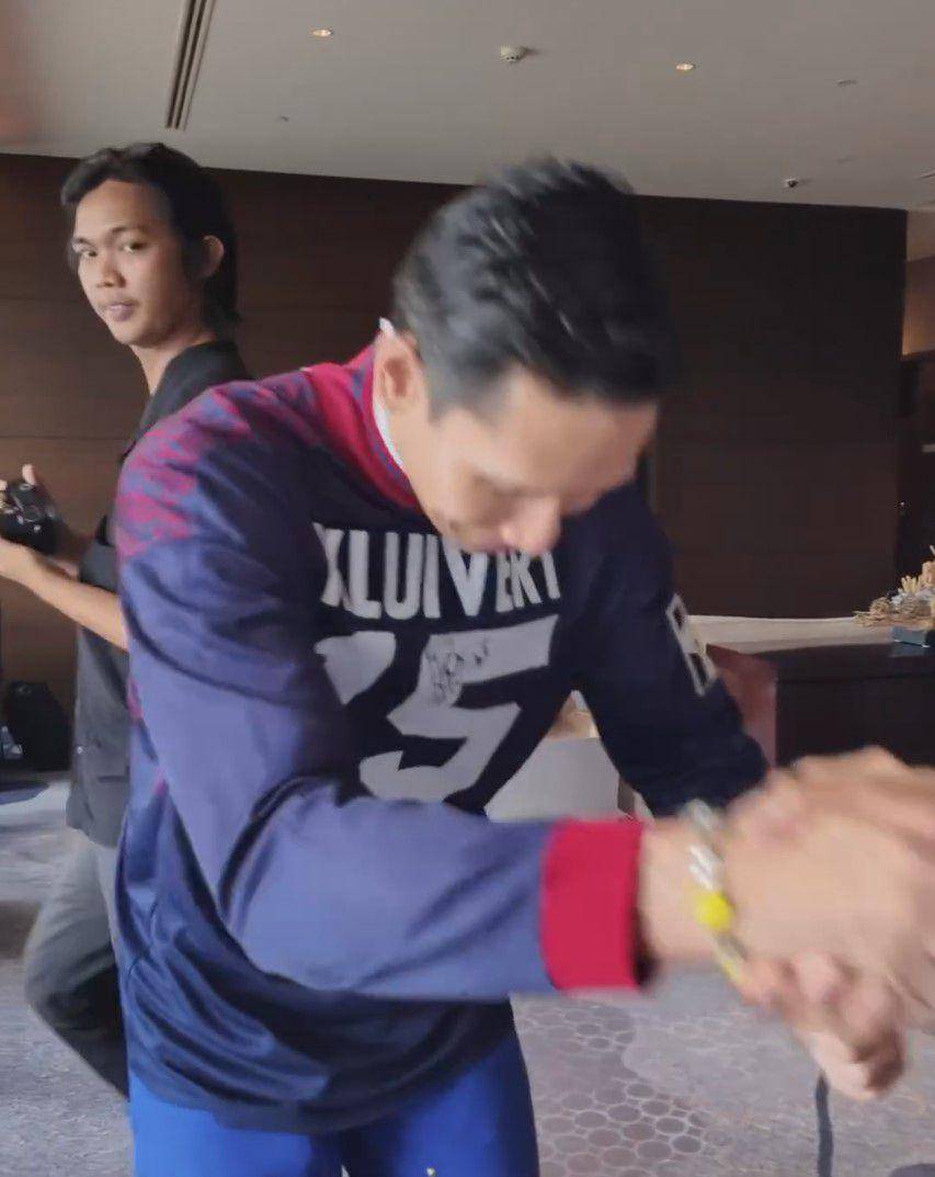 potret Ganindra Bimo ketemu pelatih baru timnas (instagram.com/ganindrabimo)