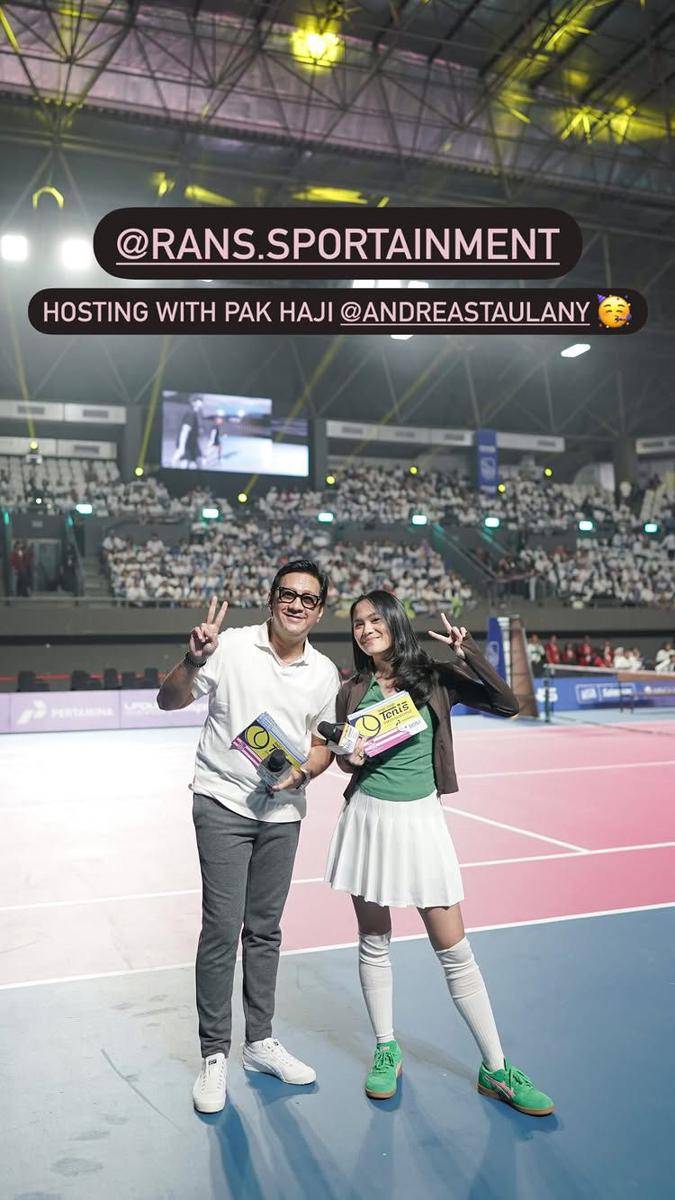 artis nonton Lagi-lagi Tenis Internasional (Instagram.com/sherylsheinafia)