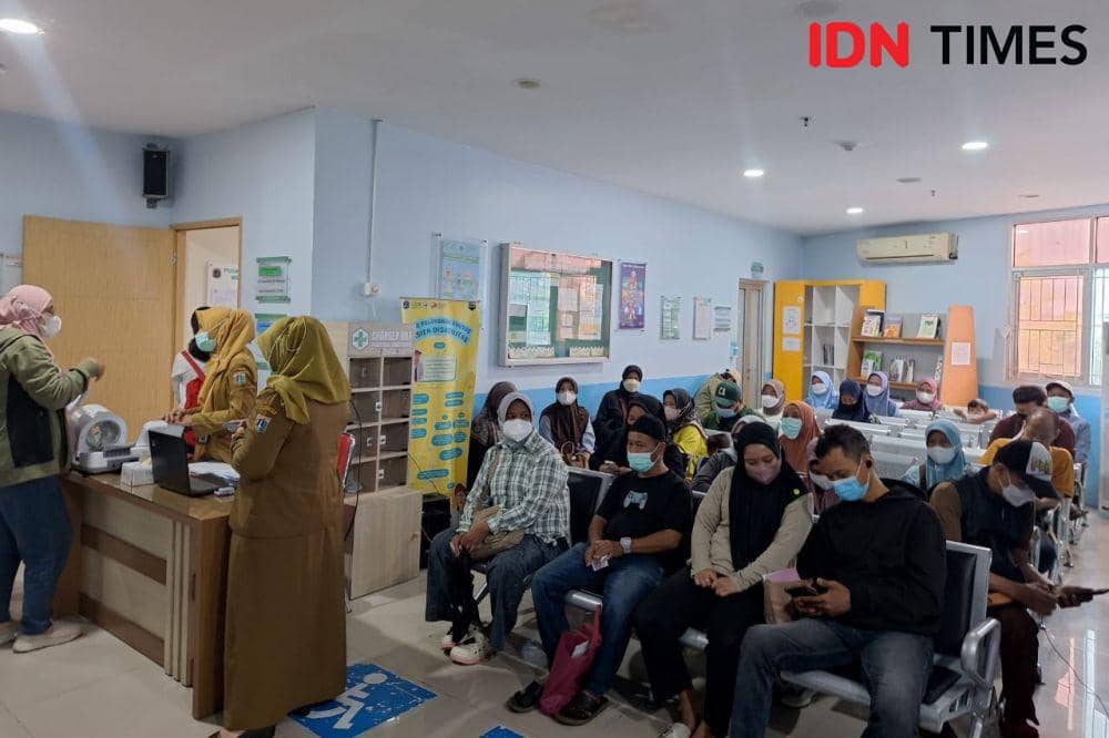 Suasana hari pertama pelaksanaan program Cek Kesehatan Gratis (CKG), salah satunya di Puskesmas Tanah Abang, Senin (10/2/2025).