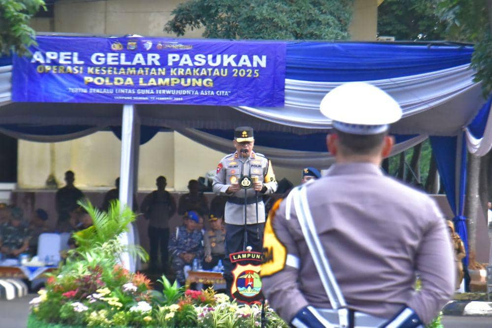 Apel gelar pasukan Operasi Keselamatan 2025. (DOK. Polda Lampung).