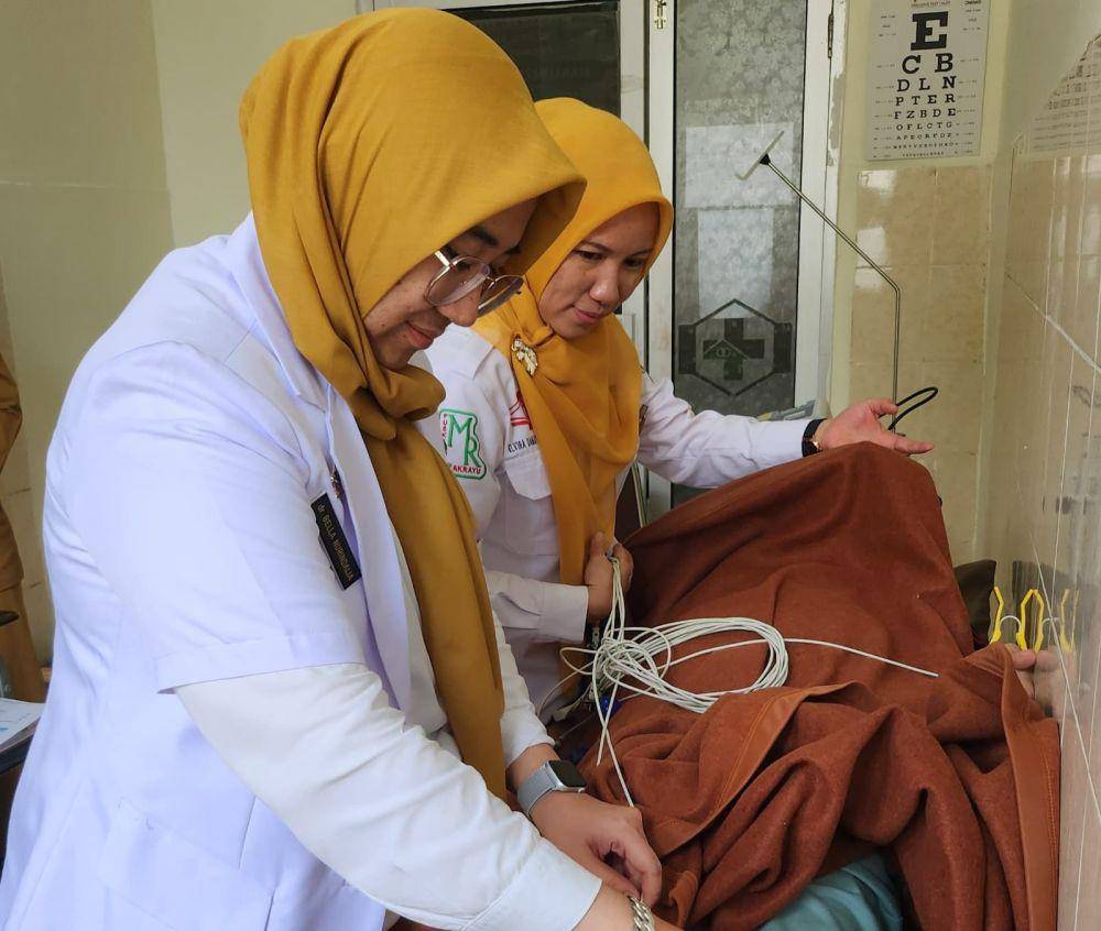 pemeriksaan kesehatan gratis di Puskesmas Makrayu (Dok: Humas Puskesmas Makrayu)