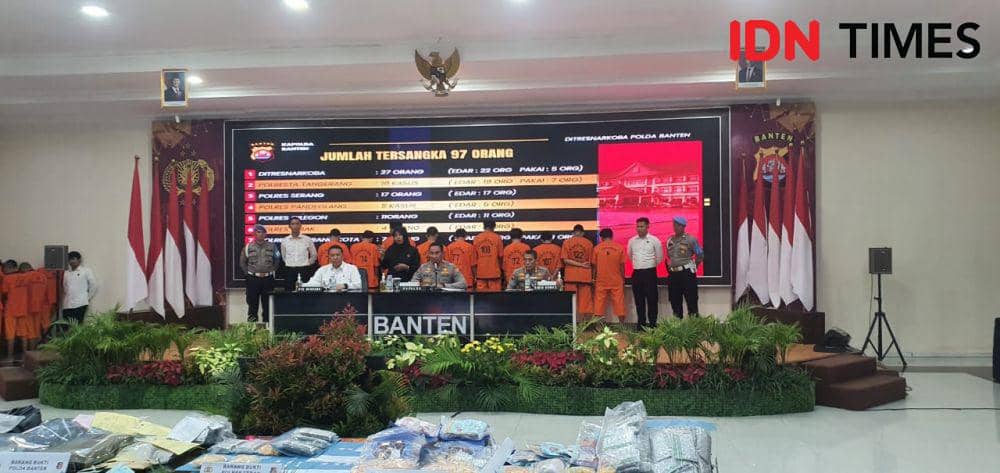 97 Pengedar Narkoba di Banten Ditangkap dalam sebulan