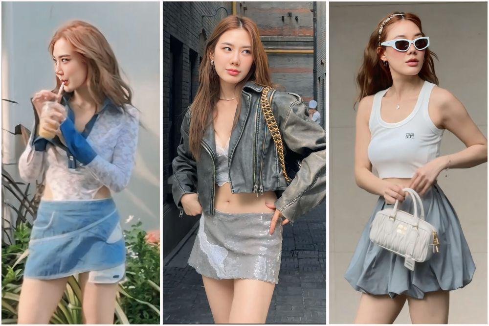 7 Padu Padan OOTD Serba Rok Mini ala Natty Nantanat, Girly Edgy Style!