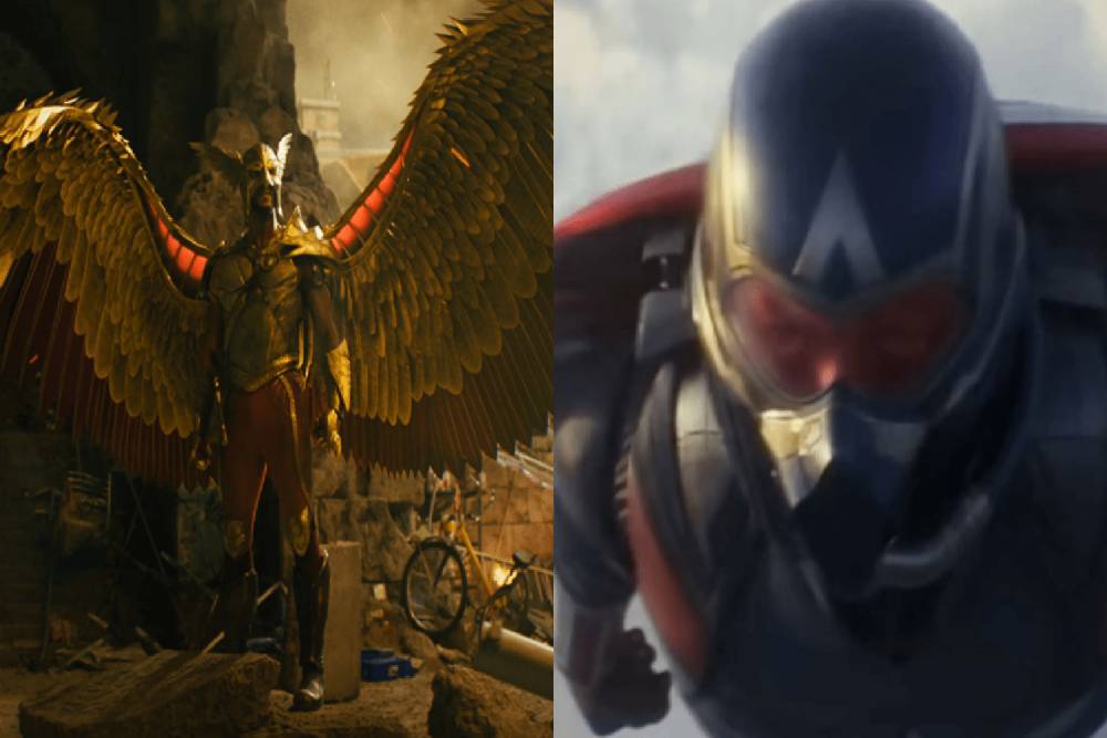 Hawkman dan Captain America Sam Wilson (dok. Warner Bros. Pictures/Black Adam | dok. Marvel Studios/Captain America: Brave New World)