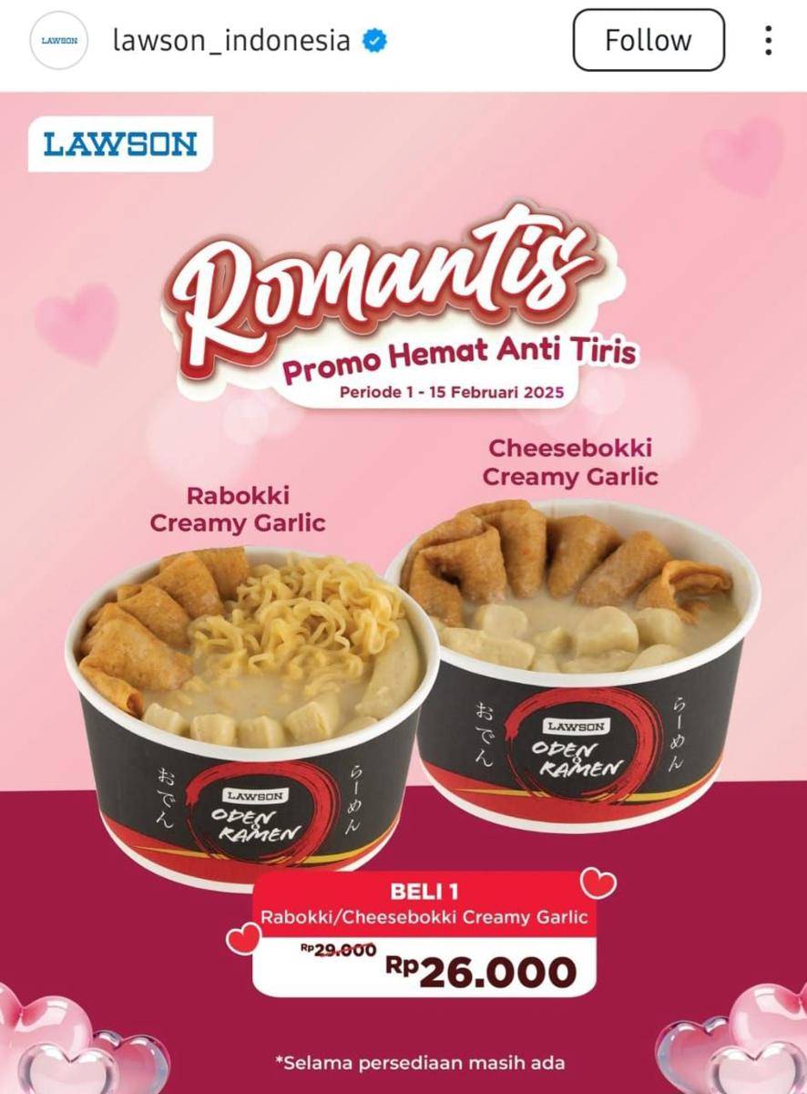 Promo Lawson Februari 2025 (instagram.com/lawson_indonesia)