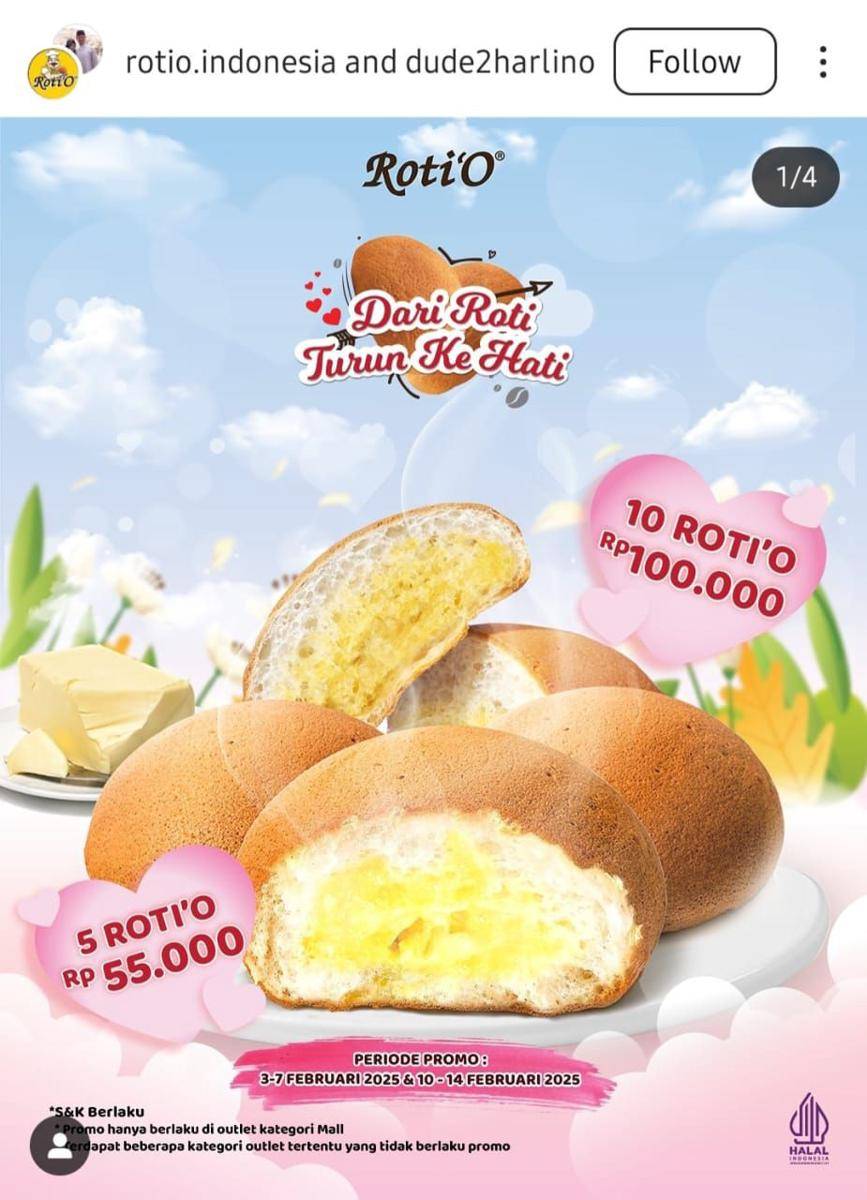 Promo Roti'O Februari 2025 (instagram.com/rotio.indonesia)