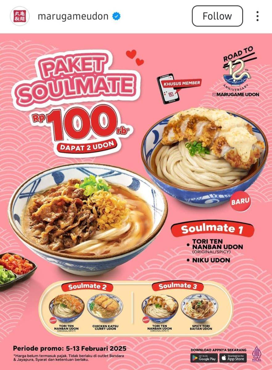 Promo Marugame Udon Februari 2025 (instagram.com/marugameudon)