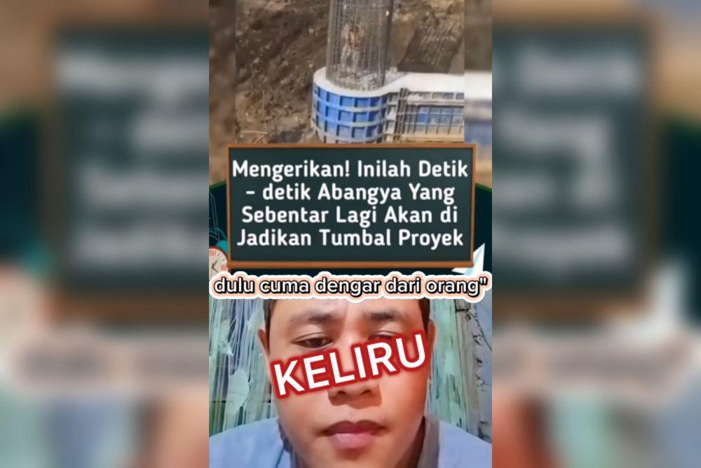 [Cek Fakta] Seorang Pekerja Konstruksi Jadi Tumbal Proyek