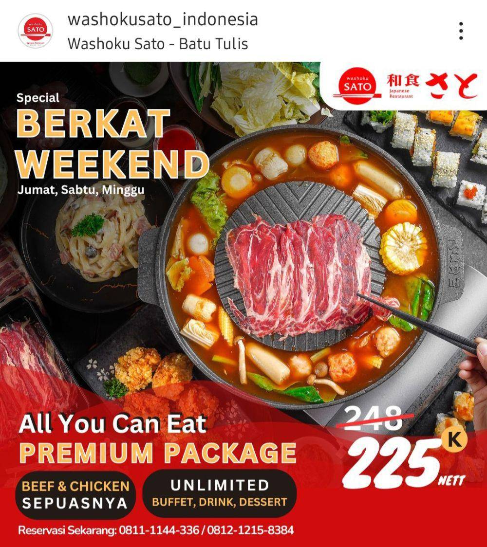 Promo Washoku SATO (instagram.com/washokusato_indonesia)