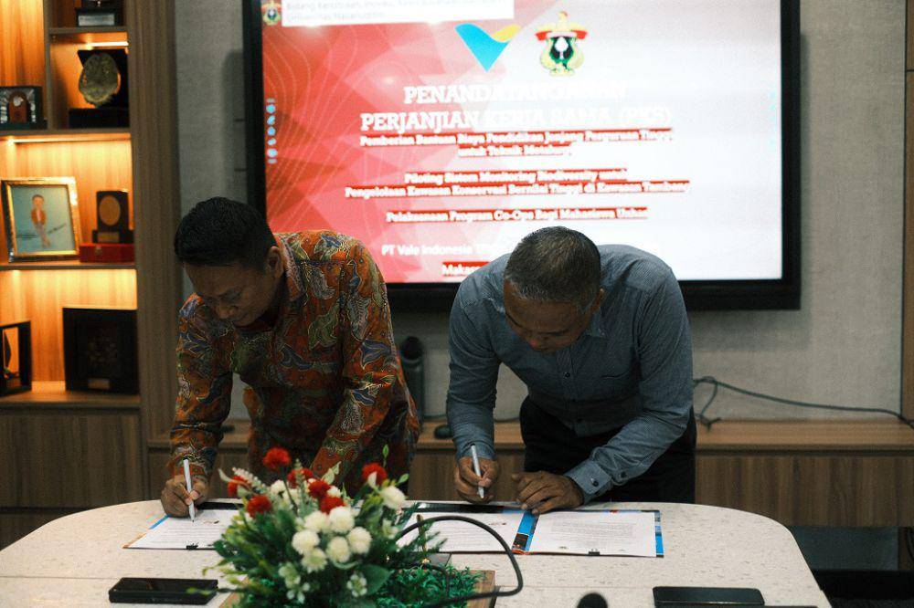 PT Vale Indonesia dan Universitas Hasanuddin menandatangani perjanjian kerja sama (vale.com)