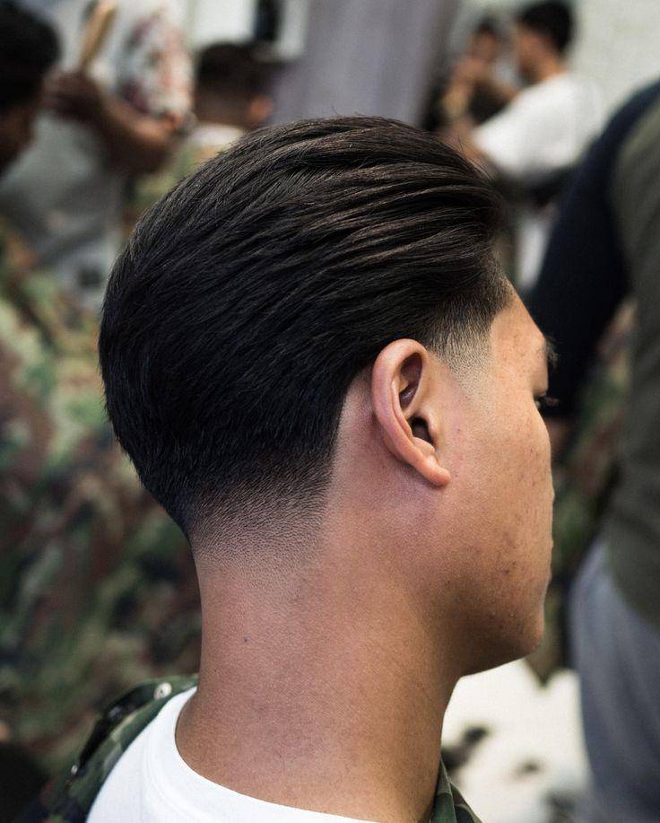 Taper fade slick back (pinterest.com)