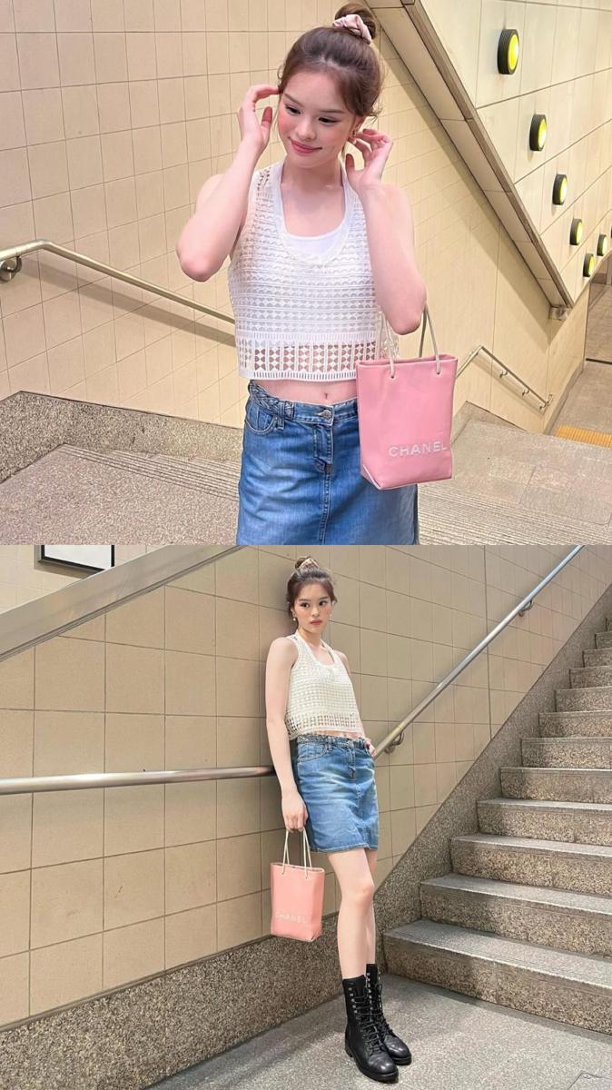 potret ide girly casual look yang stylish ala Achiraya Nitibhon (instagram.com/allynitibhon)