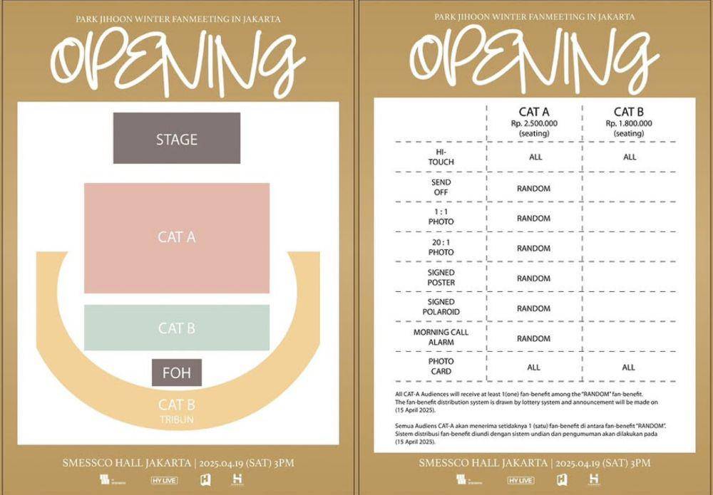 harga tiket fan meeting Park Ji Hoon di Jakarta 2025 dan cara belinya (Instagram.com/harmonyentertainmentt)