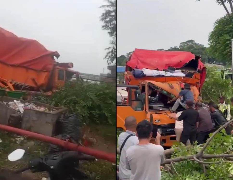Rem Blong, Truk Muatan Meluncur Bebas di Parkiran Pelabuhan Bakauheni