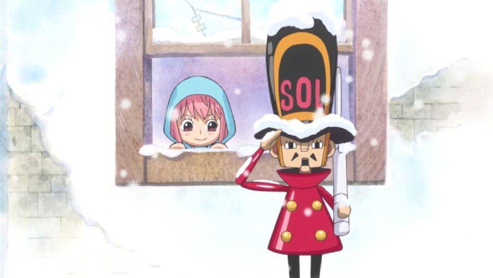 Kyros dalam wujud mainan memiliki lengan dan kaki seperti siluet Joy Boy. (dok. Toei Animation/One Piece)