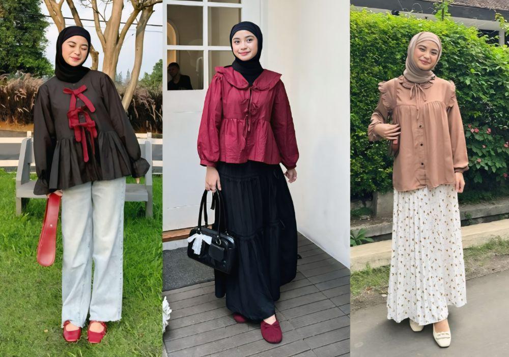 9 Ide OOTD Bukber Pakai Blouse ala Tania Dewi, Anti Boring!