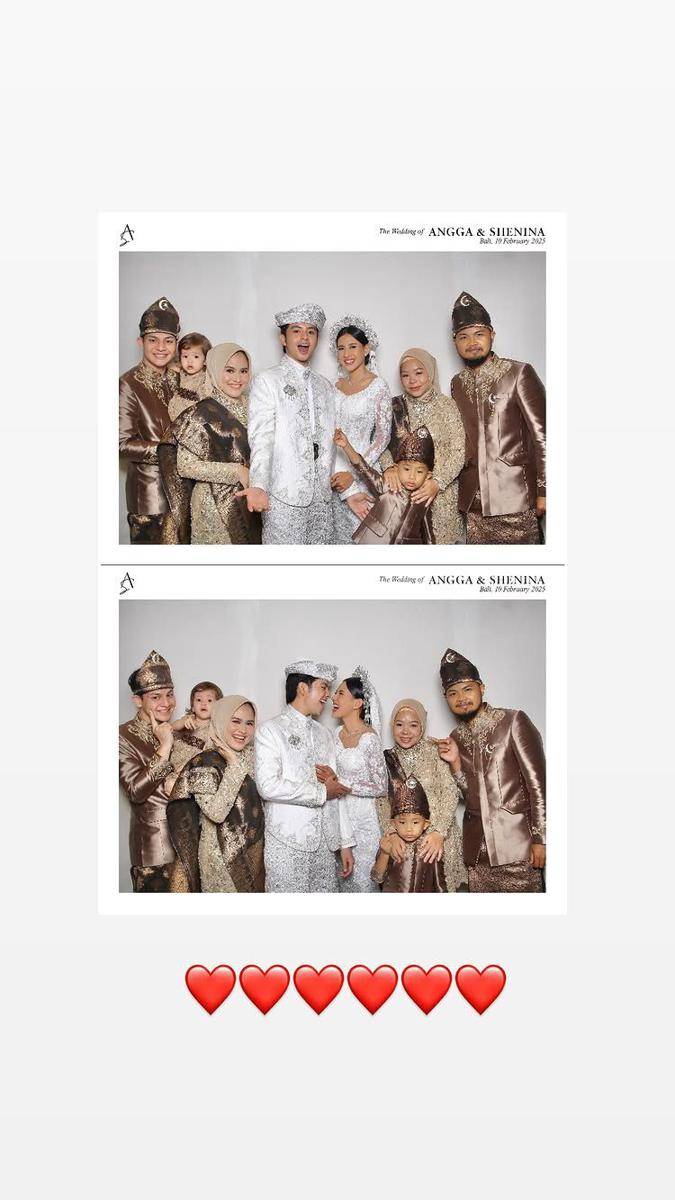 keluarga di pernikahan Angga dan Shenina (Instagram.com/dinda_yunarmi)