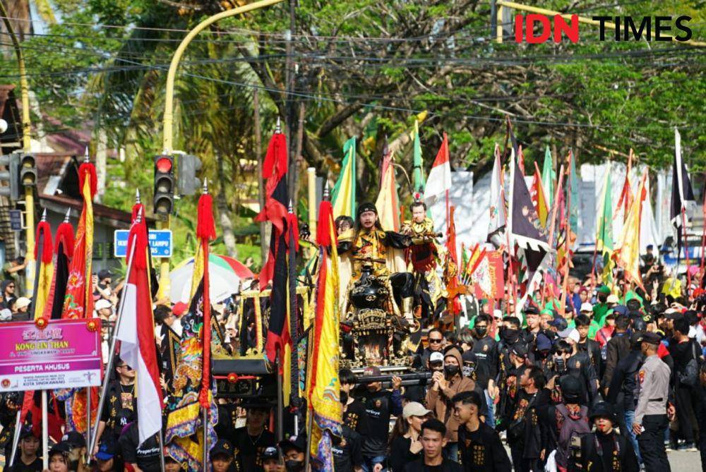 Parade Tatung meriahkan puncak Cap Go Meh Singkawang. (IDN Times/istimewa).