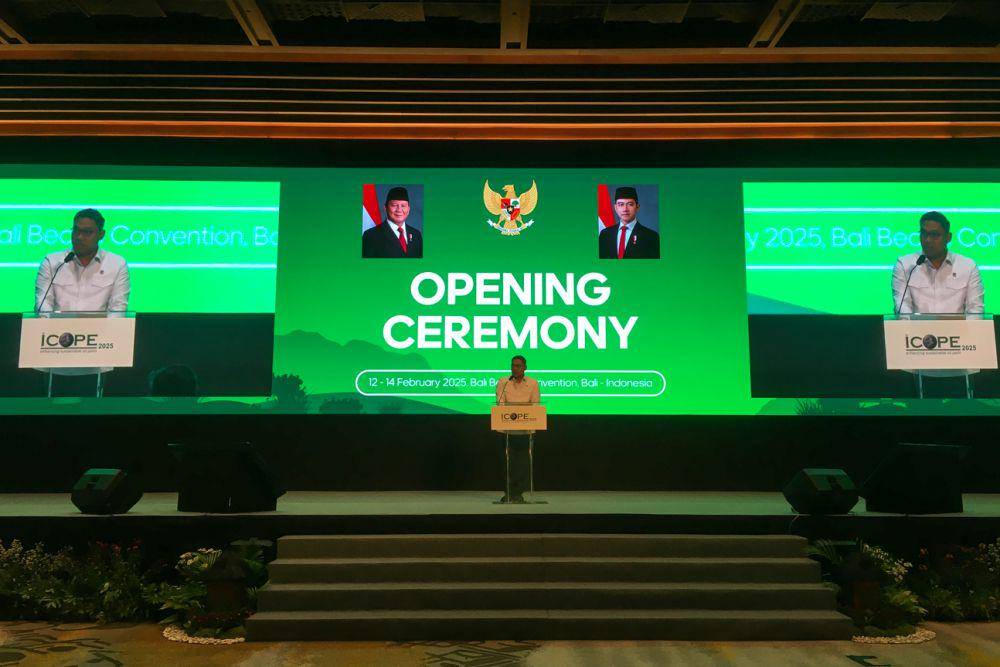 Sudaryono, Wakil Menteri Pertanian Republik Indonesia saat memberikan sambutan di ICOPE 2025 (dok.pribadi/Natalia Indah)