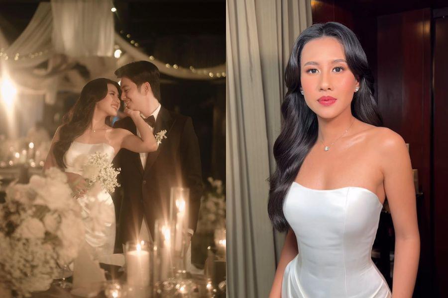 7 Gaya Resepsi Nikah Shenina Cinnamon, Kenakan Dress Putih yang Megah