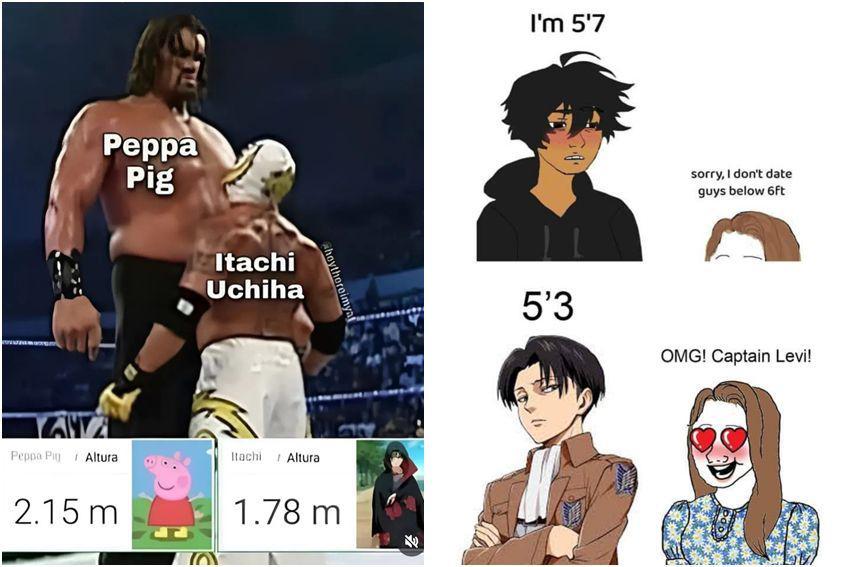 7 Meme Tinggi Badan Karakter Anime, Banyak yang Bikin Syok!