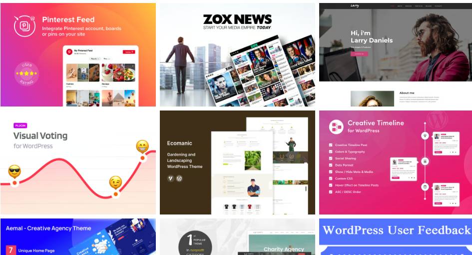 Beberapa template Wordpress yang dijual di Envato. (envato.com)