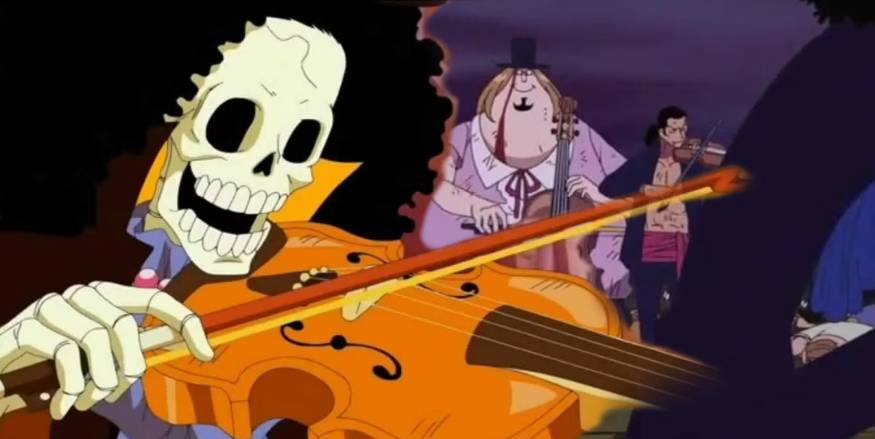 Brrok Memainkan Biola (dok. Toei Animation/One Piece)