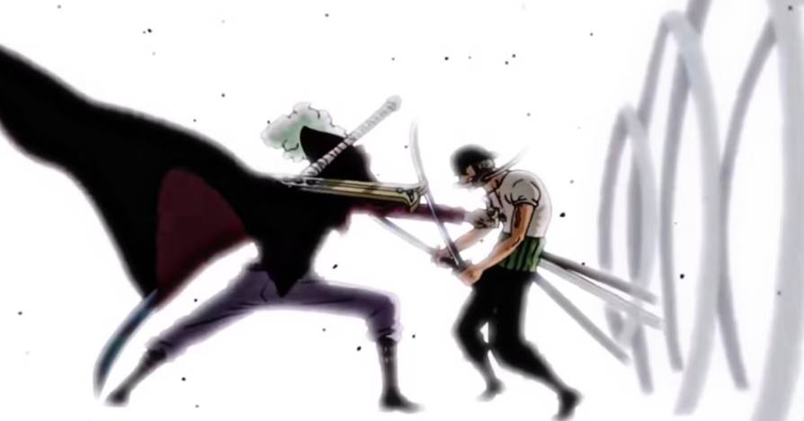 Zoro VS Mihawk (dok. Toei Animation/One Piece)