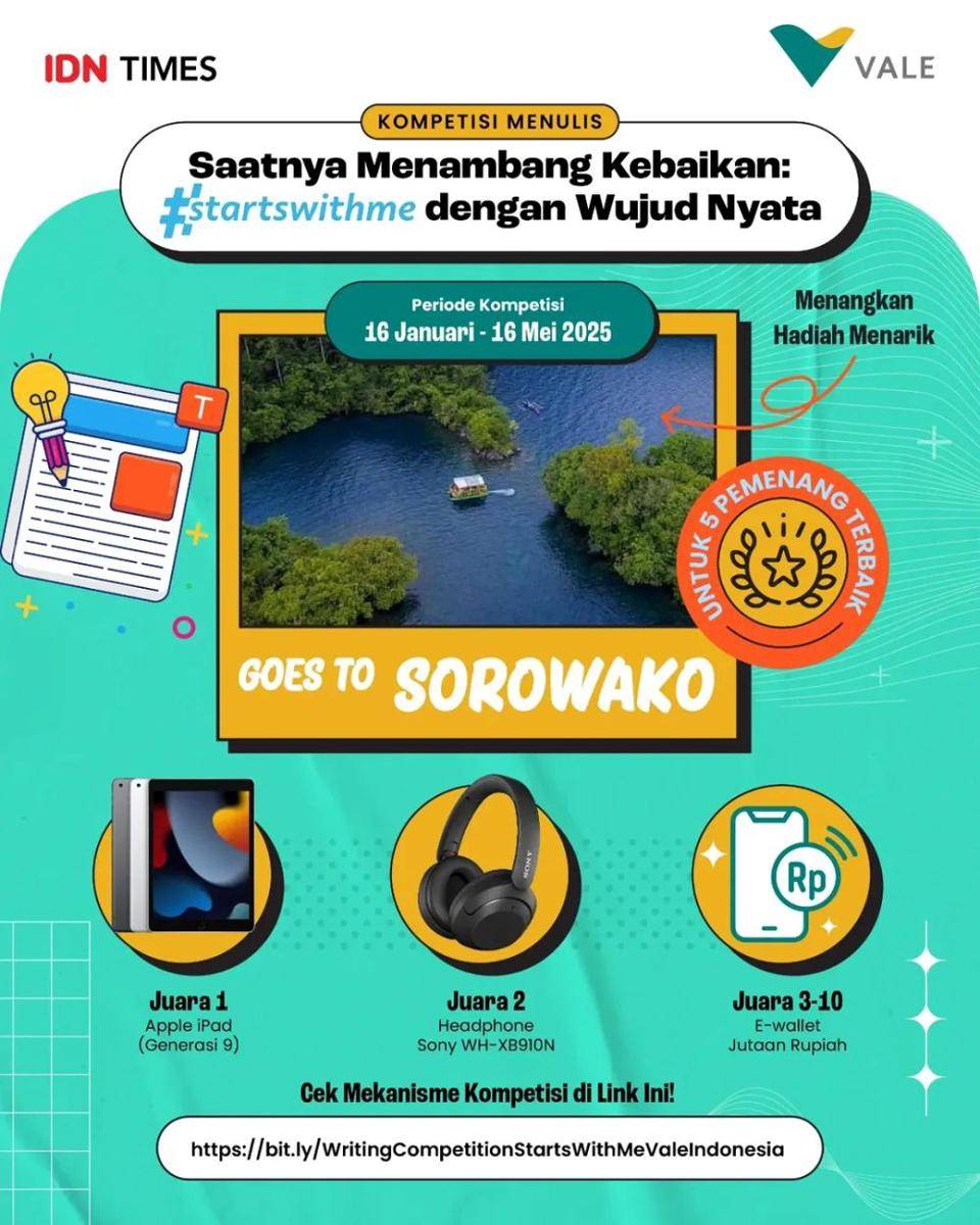 Kompetisi menulis IDN Times x PT Vale Indonesia (instagram.com/idntimes.community)