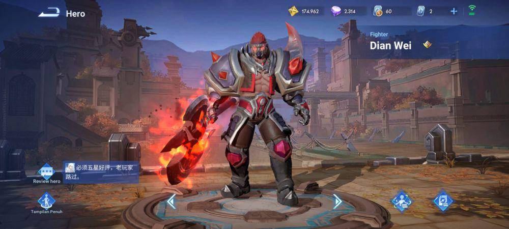 hero Dian Wei di Honor of Kings (dok. TiMi Studio Group/Honor of Kings)