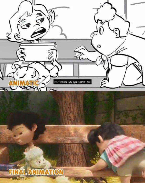 perbandingan film animasi Jumbo dan storyboard (x.com/adriandhy)