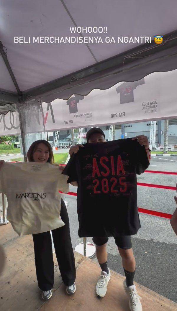 potret Cut Meyriska nonton Maroon 5 di Malaysia (instagram.com/cutratumeyriska)