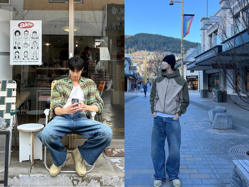 9 Inspirasi OOTD Celana Baggy Jeans ala Byeon Woo Seok, Trendy!