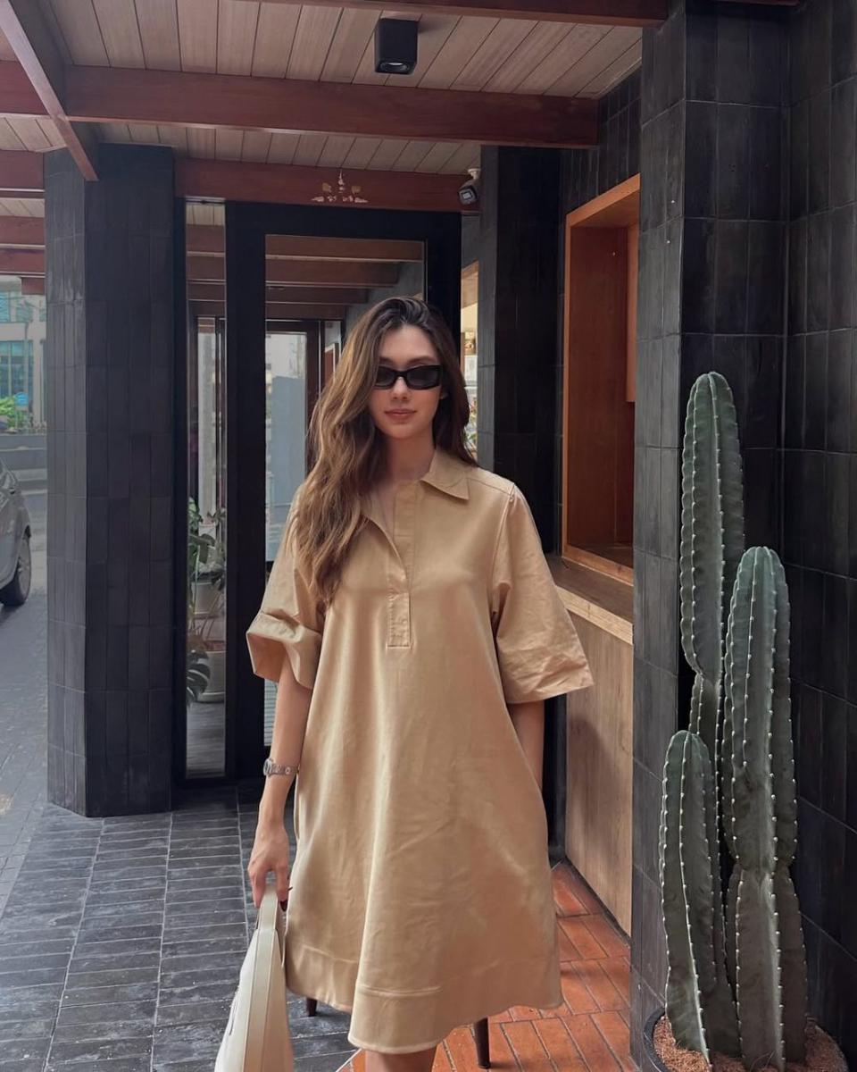 potret ide dress elegan untuk ke acara formal ala Lorena Schuett (instagram.com/lalinalena)