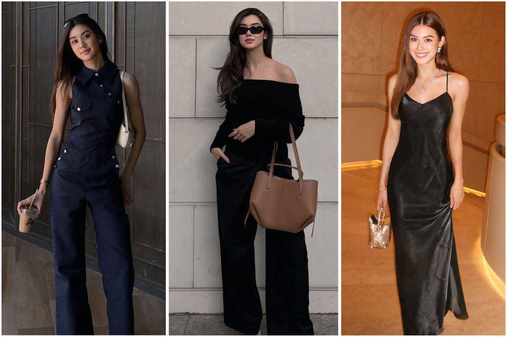 potret ide OOTD serba hitam pakai pants hingga dress ala Lorena Schuett (instagram.com/lalinalena)