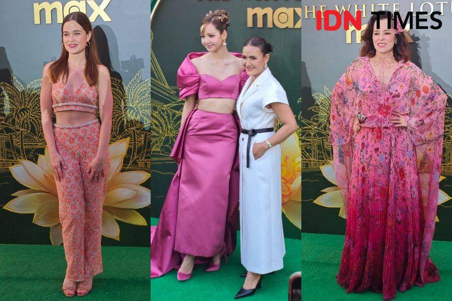 Gaya artis di Green Carpet The White Lotus 3 pada Jumat (15/2/2025) di Icon Siam, Bangkok. (IDN Times/Febriyanti Revitasari)
