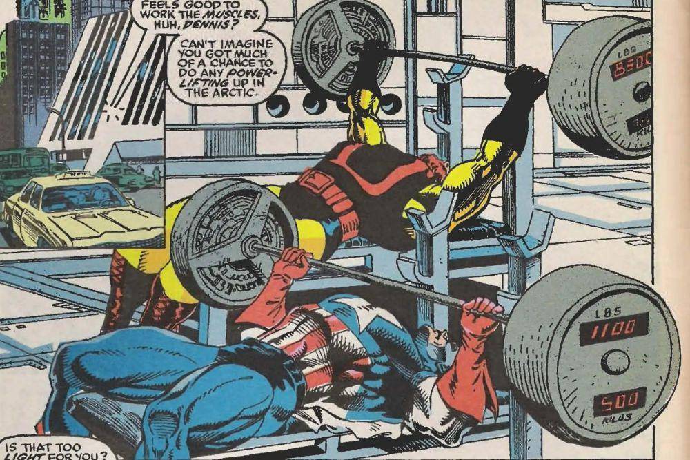 Captain America mengangkat beban (dok. Marvel Comics/Captain America #402)