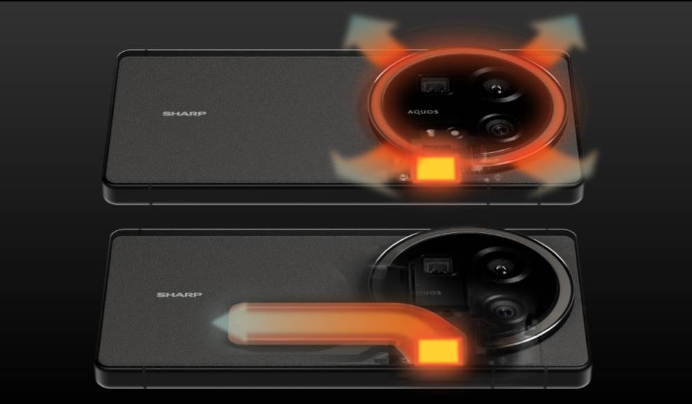 Sharp AQUOS R9 Pro hadir berkat sistem pendingin vapor chamber yang menyalurkan panas ke modul berbentuk cincin di sekitar sistem kamera (sg.sharp)