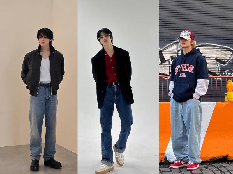 7 Inspirasi Outfit Celana Jeans ala I.N Stray Kids, So Charming!