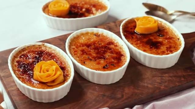 ilustrasi creme brulee mangga (YouTube.com/National Mango Board)