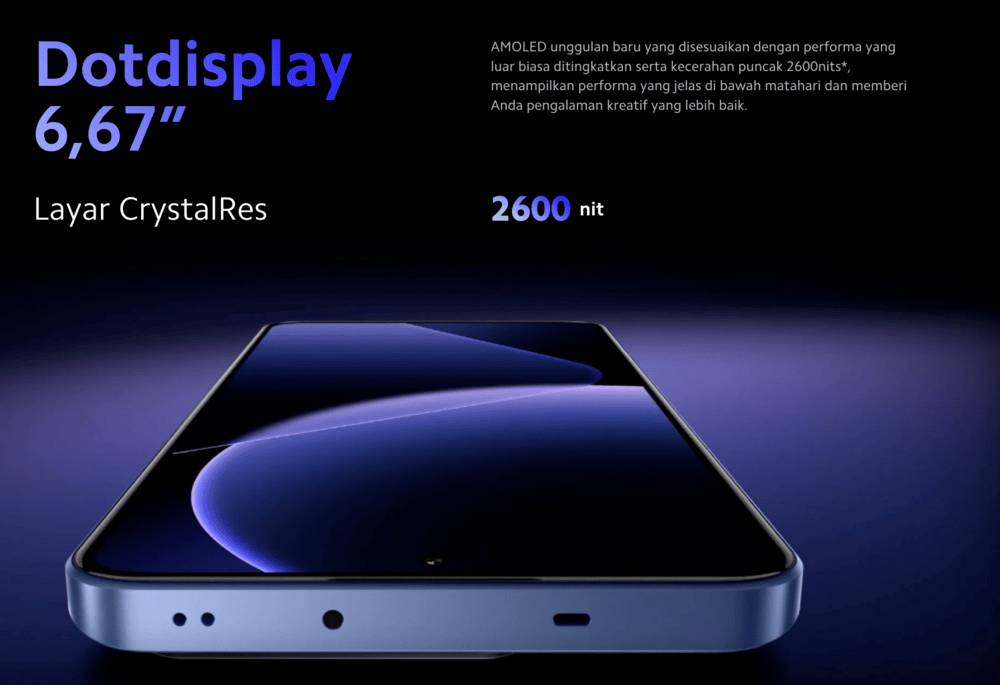 Xiaomi 13T patut diapresiasi karena hadir berkat layar CrystalRes beresolusi 2712 x 1220 piksel (mi.co.id)