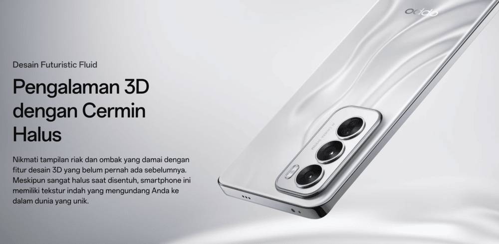 OPPO Reno12 5G tampil mengesankan lewat desain unik bernama Futuristic Fluid Design (oppo.com)