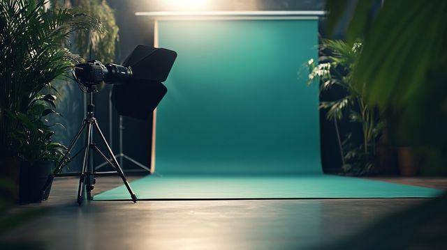 ilustrasi penggunaan green screen (vecteezy.com/Bolea Ionela Larisa)