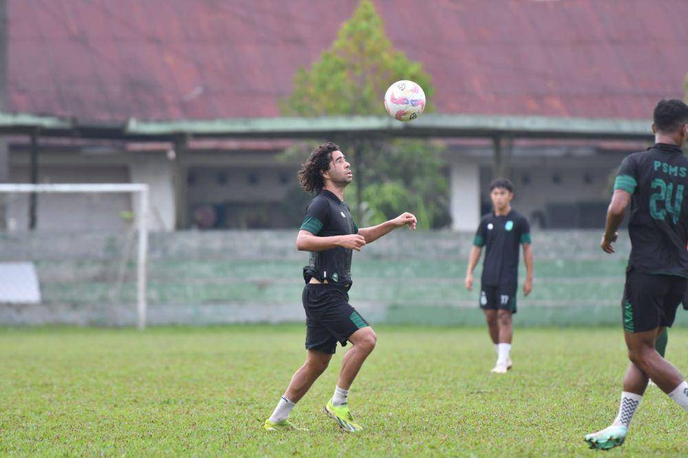 Fabio Gama berlatih jelang laga lawan Persikota (dok.PSMS)
