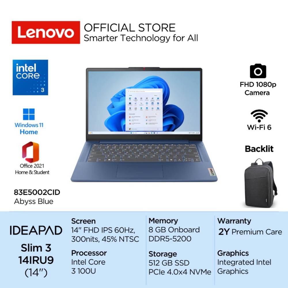 Lenovo IdeaPad Slim 3i 14IRU9 (shopee.co.id/Lenovo Official)