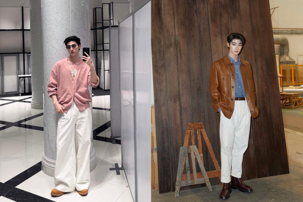 7 Ide Styling White Pants ala Aktor Blue Pongtiwat, Modern Dapper!