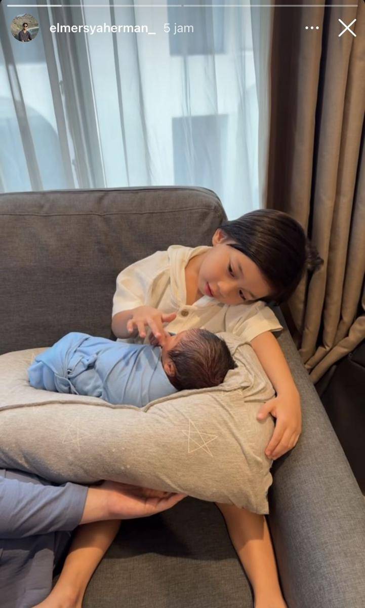 potret Ira Nandha melahirkan anak kedua (Instagram.com/elmersyaherman_)