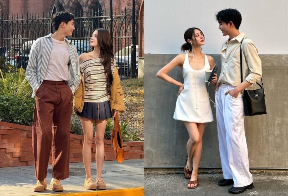 8 Inspirasi Outfit Couple Lookjun Bhasidi dan Pepper Phanuroj, Serasi!