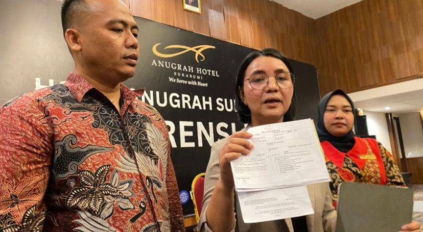 Konferensi pers Hotel Anugrah Sukabumi (IDN Times/Fatimah)