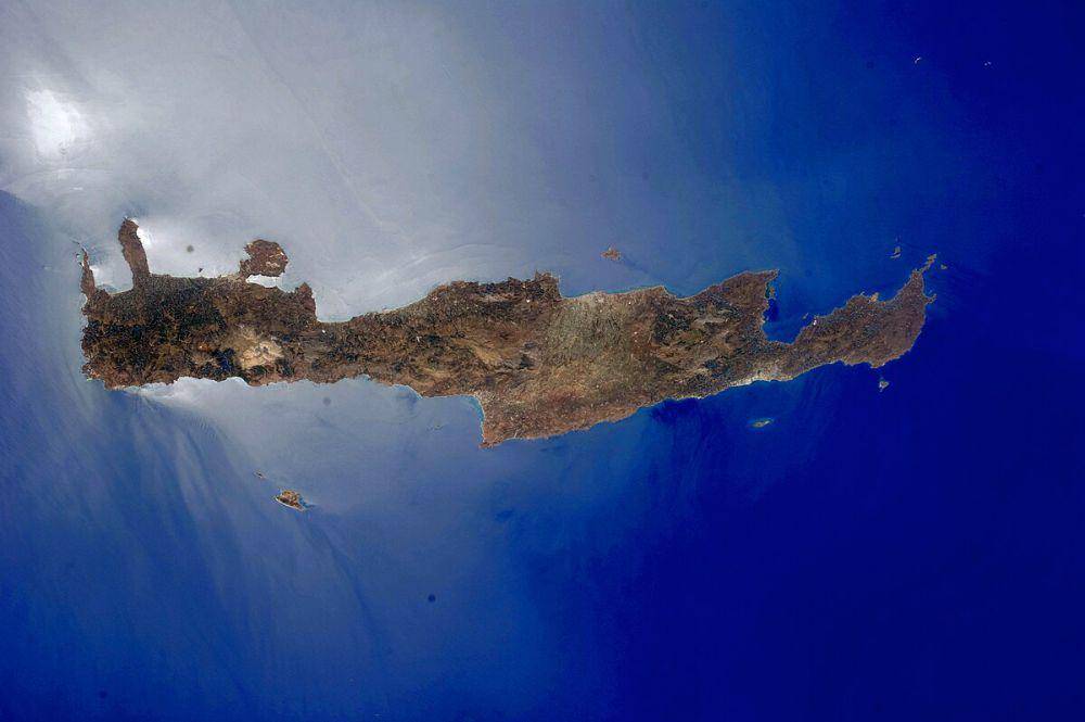 potret Pulau Crete yang diambil dari International Space Station (ISS) (commons.wikimedia.org/ISS Expedition 28 crew)